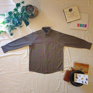 Arrow Taupe Tan Oxford Dress Shirt